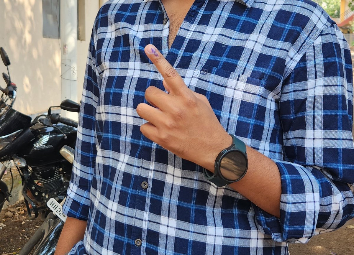 KrishnaPG7's tweet photo. Exercised my franchise

#KarnatakaAssemblyElection2023 
#Belagavi #Voting @ECISVEEP https://t.co/Z8ZolVKwQV