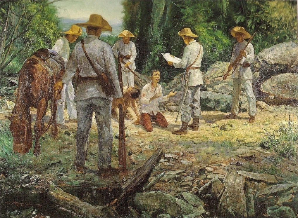 indiohistorian's tweet photo. #TodayinHistory in 1897, Andrés Bonifacio, 3rd #Katipunan president, was executed, together w/ his brother Procopio at the mountains of Maragondon, after being tried by a revo military tribunal for charges of sedition. THREAD. https://t.co/8CVbW9afgM