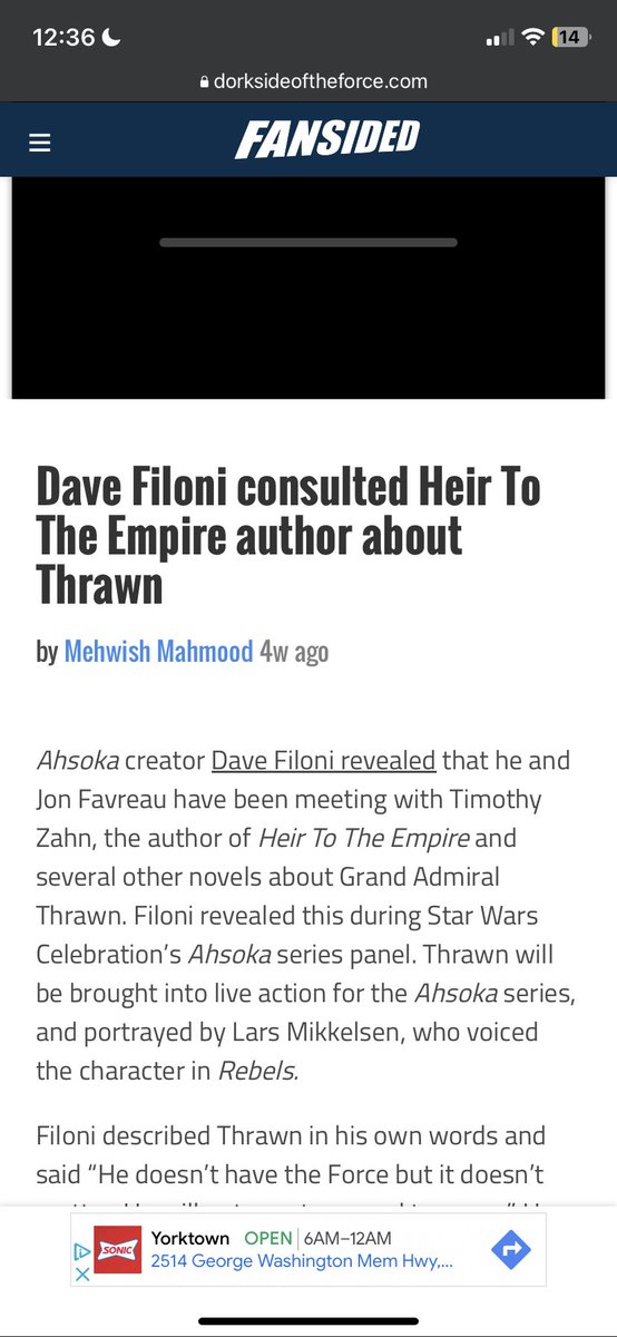 Kian Jones 🇺🇦 on Twitter "Timothy Zahn is consulting with Dave to