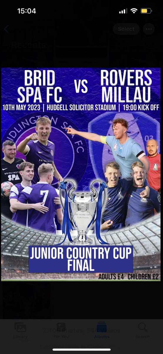 Gameday💜

Tonight’s the night💫

🏆Junior Country Cup Final🏆
🆚 - <a href="/RoversMillau/">MILLAU</a> 
⏰ - 7pm KO
📍 - YO16 7LN

Everyone welcome to come down and support.
Pay on door £4/£2
Let’s get it done🫡
USpa💜