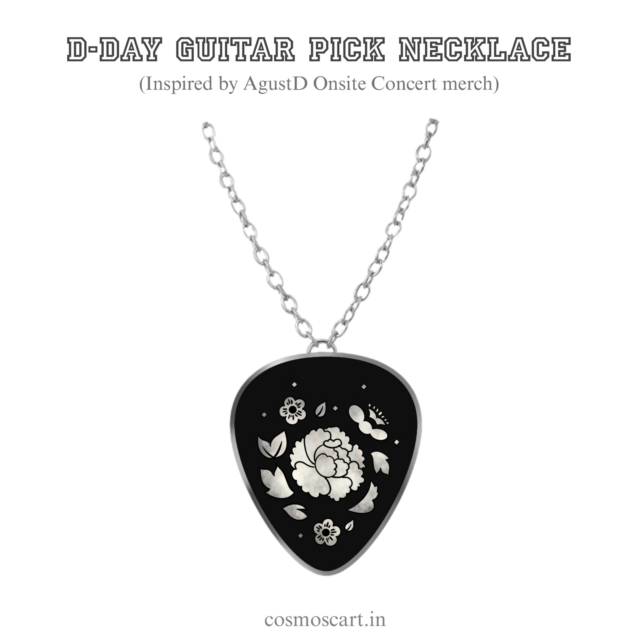 防弾少年団(BTS) - BTS [SUGA] GUITAR PICK NECKLACE BLACK Buy Suga Black Note & Guitar Pick Necklace [BTS Artist-Made