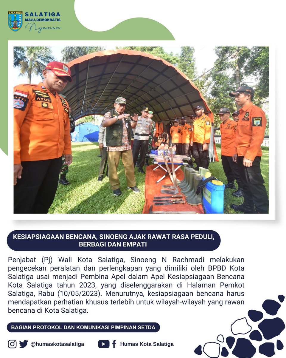 HumasSalatiga's tweet photo. @jokowi @ganjarpranowo @TajYasinMZ @Sinoeng69 @BpbdSalatiga @bpbdjateng  #pjwalikota #bencana #siapsiagaan #antisipasibencana #tahun2023 https://t.co/UnA3Q8tKIx