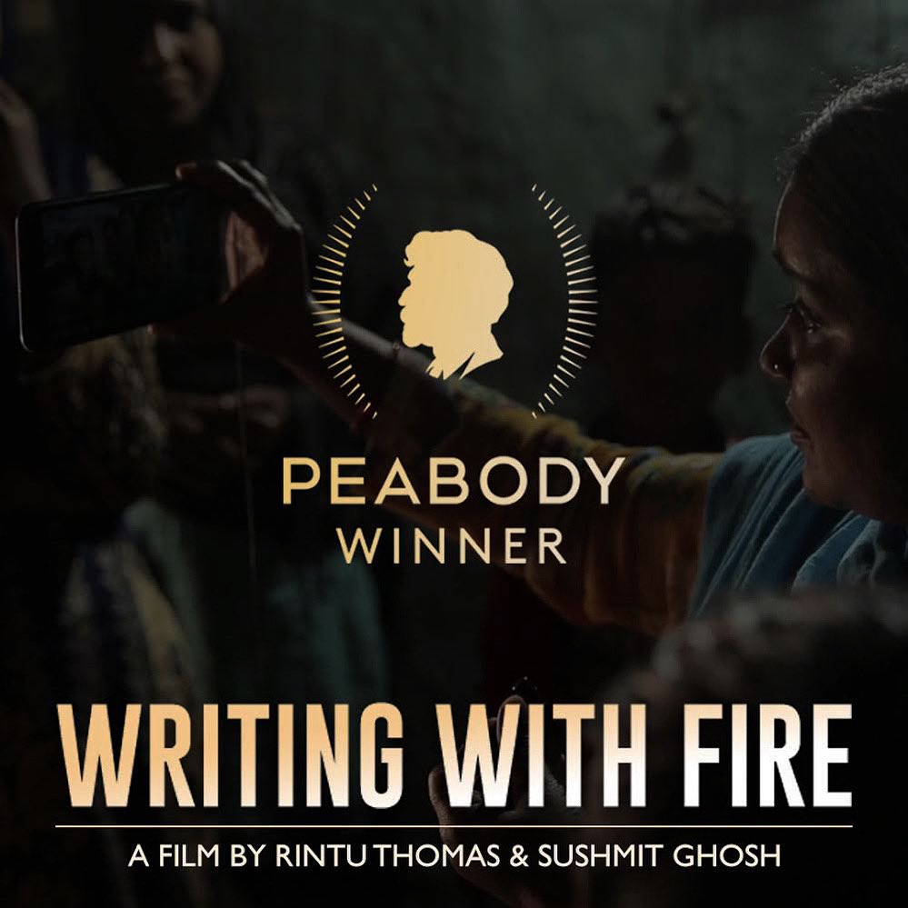 A Peabody Award is coming home. 
Grateful, grateful. 

<a href="/PeabodyAwards/">Peabody Awards</a> <a href="/WritingWthFire/">Writing With Fire</a>