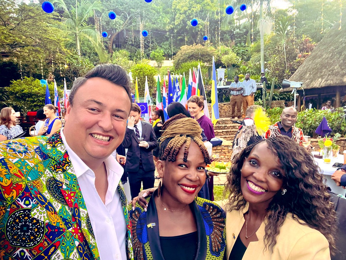 It was pomp and circumstance as @JanSadek invited us to celebrate #EuropeDay2023 at his home. Honored to have attended with @Ugandahotel Chairlady @SusanMuhwezi with the VP @jessica_alupo as guest of honor. Had a fun evening with friends from @OnomoHotels
