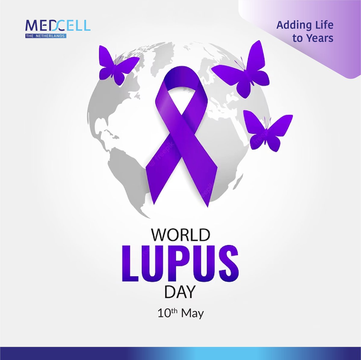 This #WorldLupusDay, let's stand together to support those living with #lupus & continue to advocate for better research & treatment options.  💜💜💜
#LupusAwareness #AutoimmuneDisease  #womenwellness #LupusWarrior #medcellpharma #pharmaceuticalindustry #addinglifetoyears