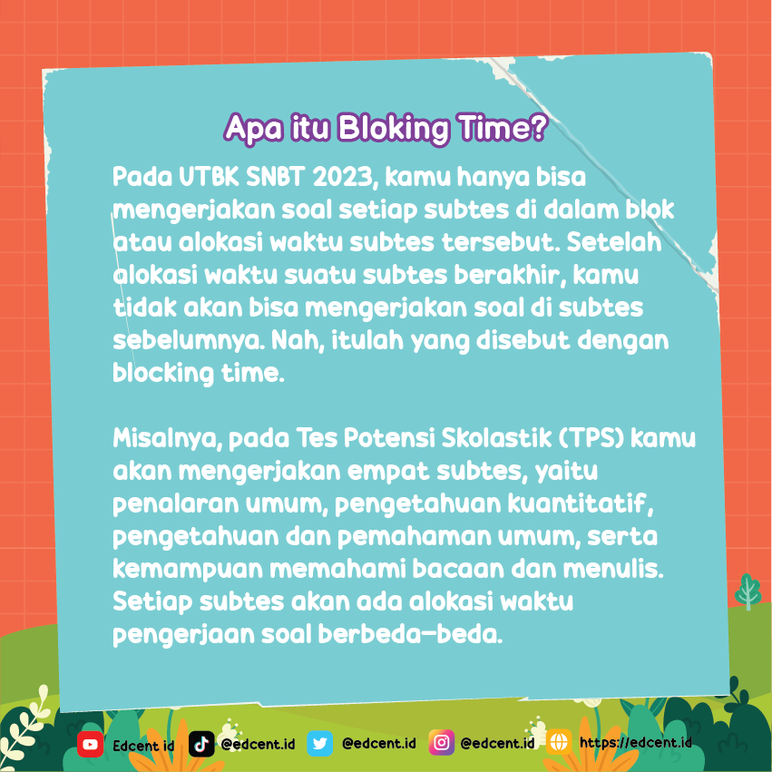 EdcentId's tweet photo. [A TREAD] JANGAN ASAL NEMBAK JAWABAN UTBK - SNBT!!!! PAKAI CARA INI SAJA!

STRATEGI BLOCKING TIME. Pusing mau jawab apa? Jangan asal nembak BAHAYA, ini strategi yang cocok kamu terapkan saat pusing jawab soal UTBK -SNBT.

#SNBT2023 #SBMPTNFESS #studytwt #SNBT #UTBK https://t.co/FKGLwToV3Q
