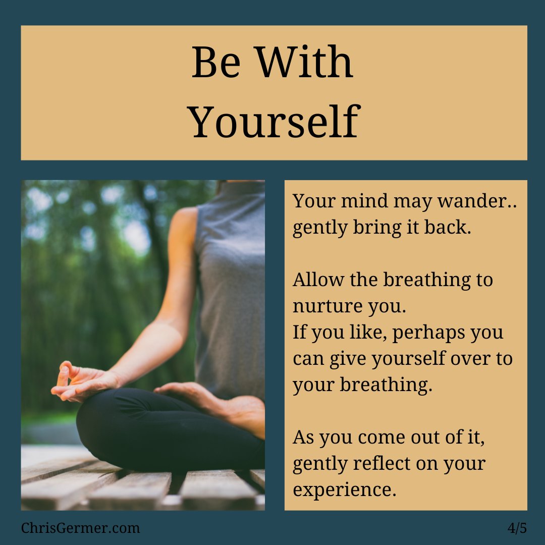 Have you tried practicing affectionate breathing? What has been your experience? Please share! . . . . #author #chrisgermer #meditation #mindfulness #personalgrowth #selfcare #selfcompassion