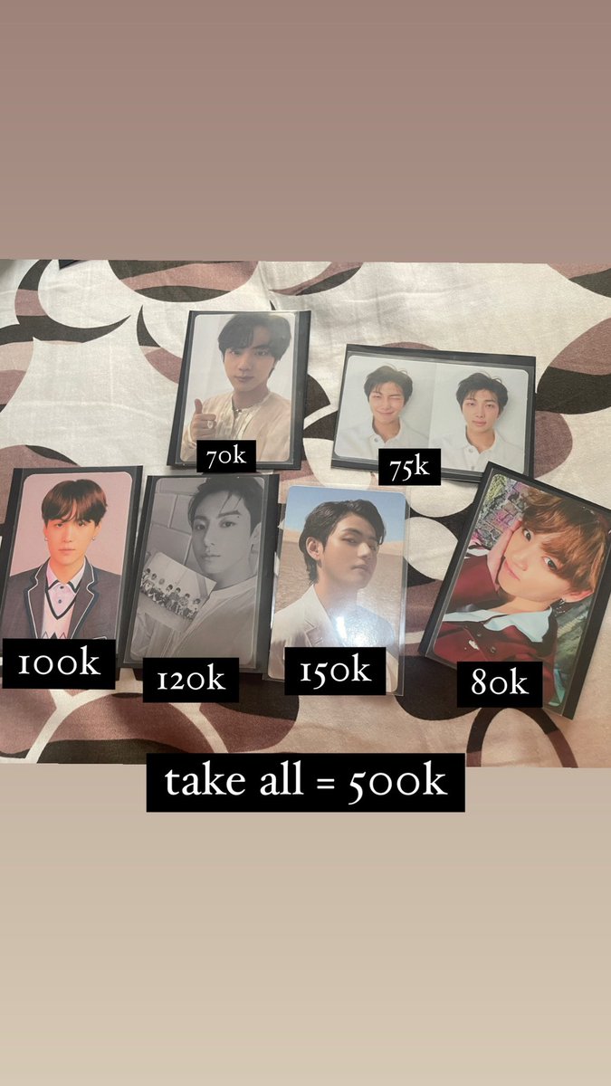 junkyu211's tweet photo. WTS // want to sell aab BTS photocard ready ina. 

take all only 500k

t. suga osis, rm dilan, jin compact, jungkook ynwa, pob weverse v, jungkook standard https://t.co/Jq8SloCxLT