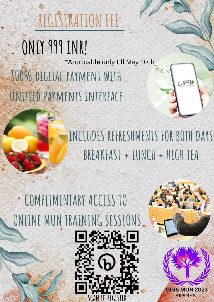 ggis_mun's tweet image. #registrationfee #inclusions #mun_2023

forms.gle/a898A5p9gQ7RTR…
bit.ly/ggmun_registra…

Do register and win exclusive prizes!