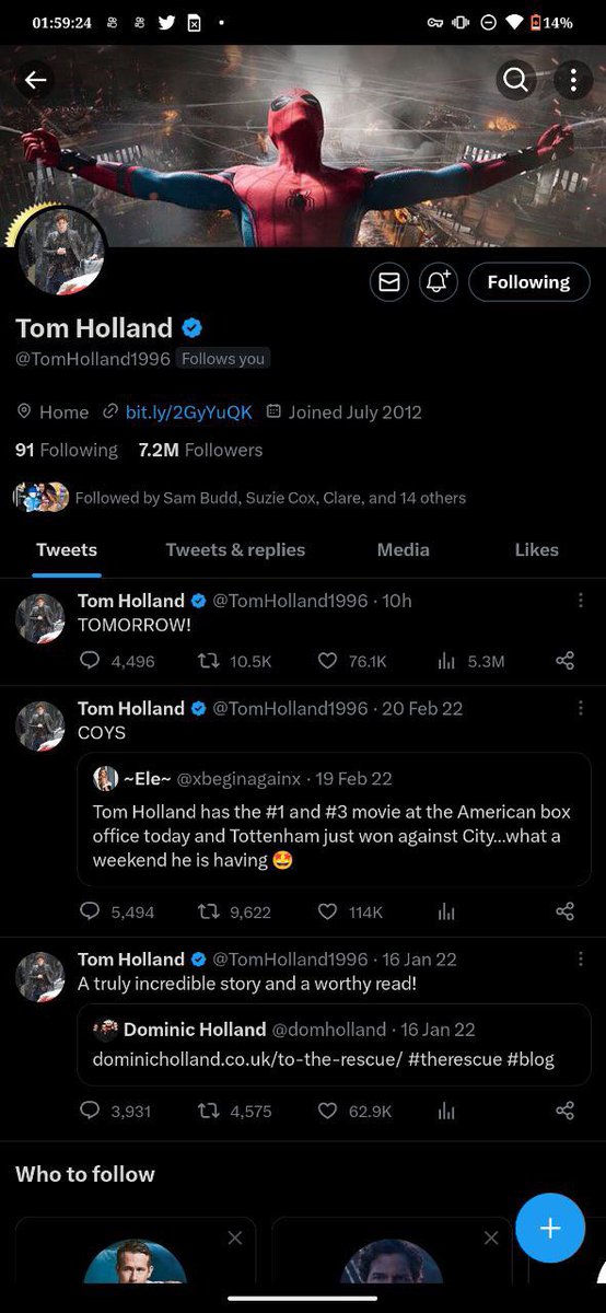 $£||ING Tom Holland follows 

Taking HO

#ratzspace #ratszone #zonauang