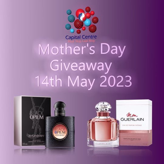 CapitalCentre1's tweet photo. mothers day giveaway ✨
Tell us how you plan on gifting your mother this mothers day and stand a chance to win a fragrance hamper from us. To participate make sure you follow capital center and comment below! Winners will be chosen randomly
#CapitalCentre #firststoplaststop https://t.co/PNkFb1Wjr9