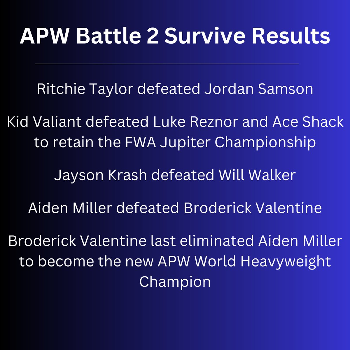 AdrenalinePW's tweet photo. 🚨#APWBattle2 Results and Takeaways🚨
For those who missed #APWBattle2, here is the results and the key takeaways from last Saturday nights show https://t.co/Q4UlNfYXWy