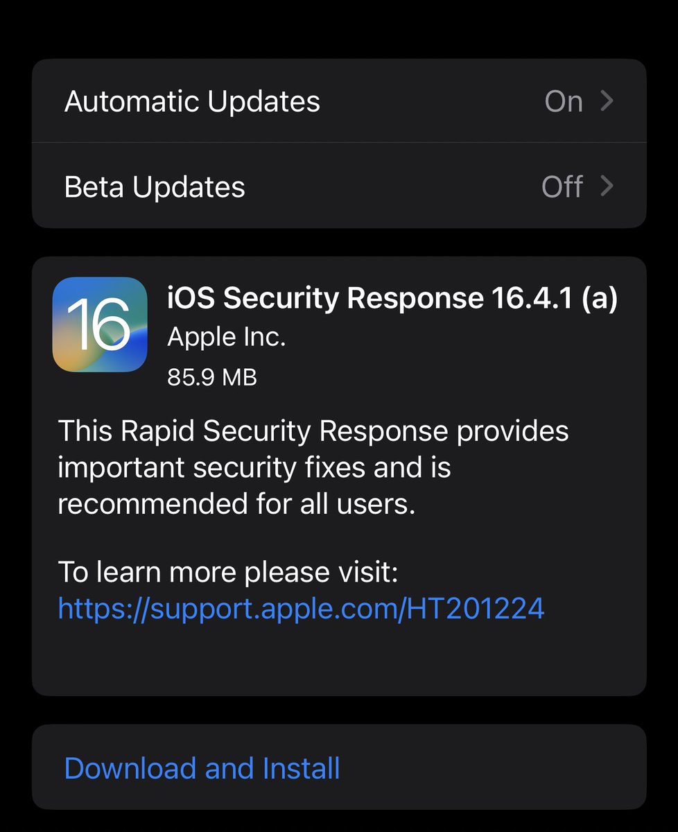 DellVader's tweet image. iOS 16.4.1 (a) มาละ อัปแปป #iOS1641a