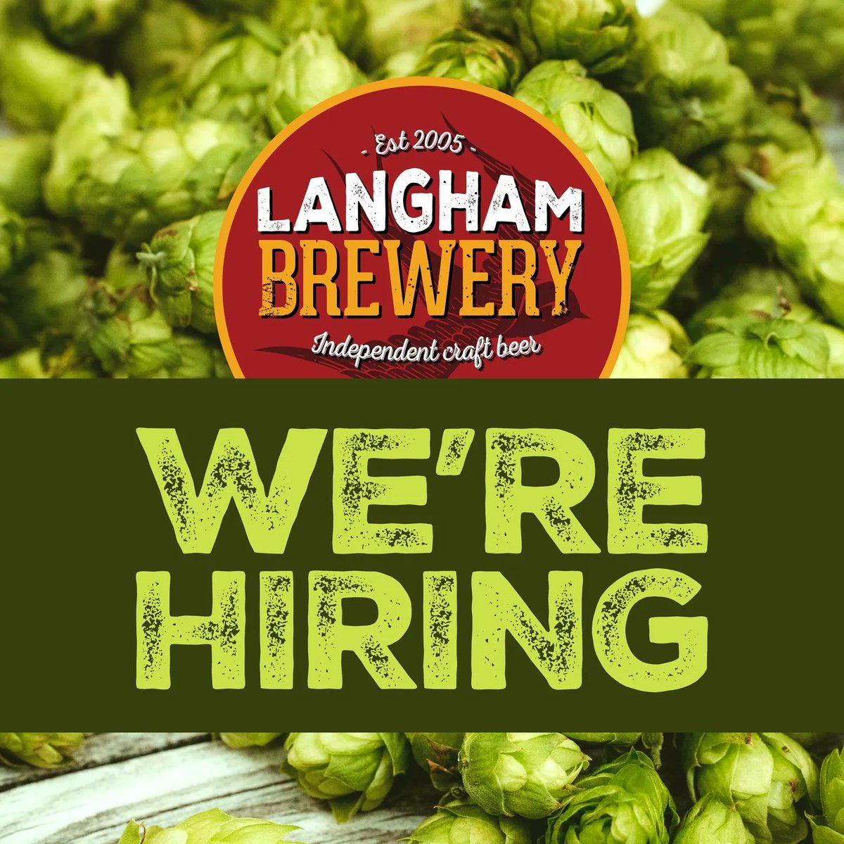 Come and work with us - we're hiring 📣 
Spend your summer at our beautiful Brewery and Taproom.
Shifts will be offered from May and increase in frequency as we enter the summer season.
bit.ly/langhamstaff 
#sussexjobs #newrole