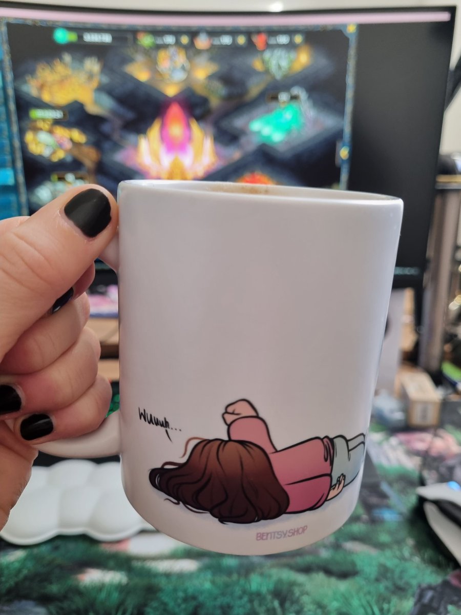 Hallo, darf ich hier mal kurz meine neue Motivationstasse zeigen. Nie hat mir ein Motiv mehr aus der Seele gesprochen 😁 Danke an <a href="/BenteliciousArt/">Bentelicious Art</a> und <a href="/GrnkShop/">grnk.shop</a> 🥳🥳