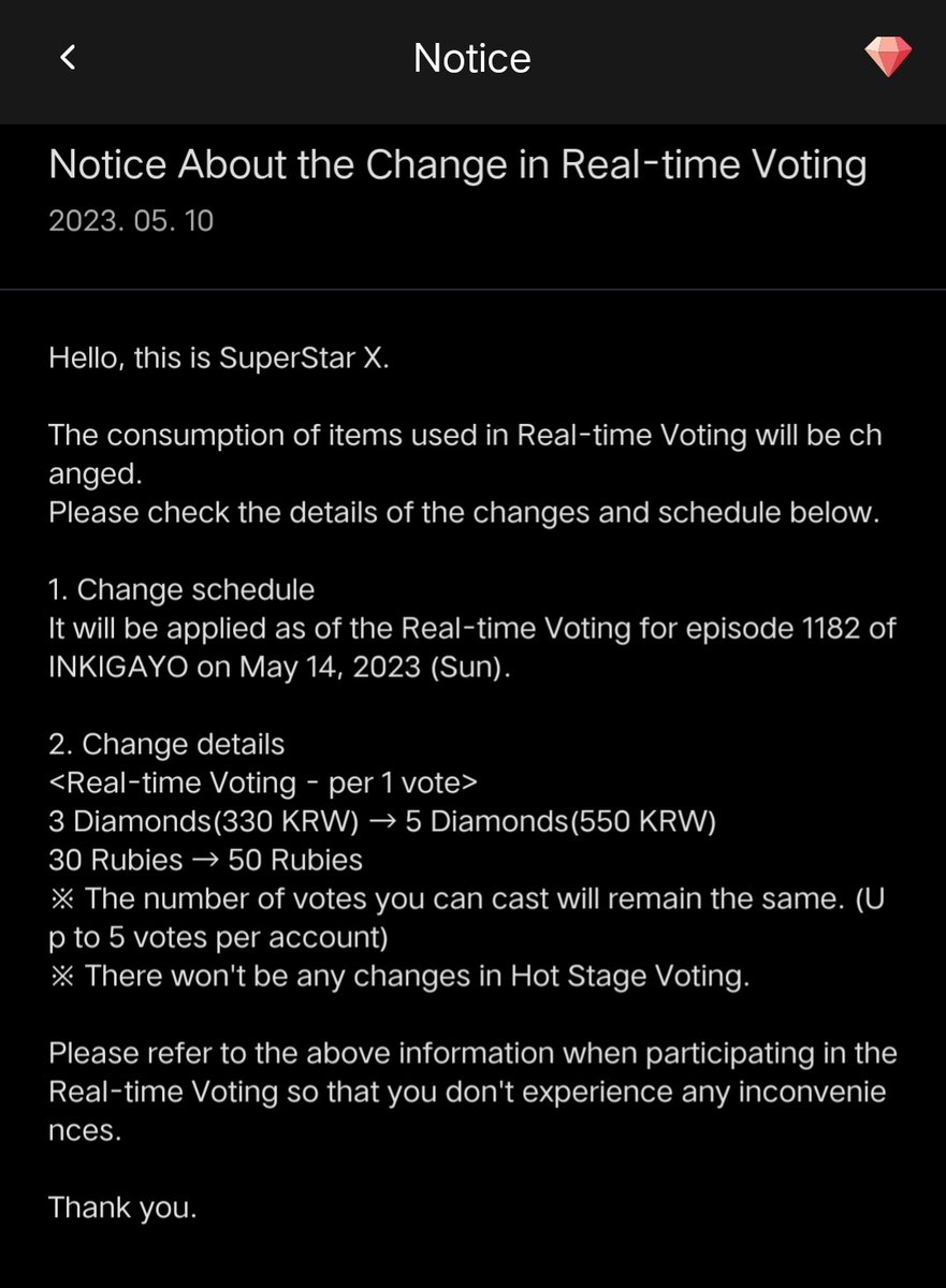 svtbillboard's tweet photo. [#NOTICE] 

📍SSX LIVE VOTING
For live voting there are new rules that must be remembered esp about rubies for full vote
Before = 150 rubies 
After = 250 rubies ( 50 rubies each vote)

Detail 👇
#SEVENTEEN #SUPER #손오공 @pledis_17 https://t.co/lAY3hk8q9B