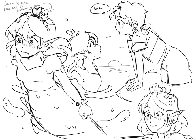 lumity mermaid au doodles :P