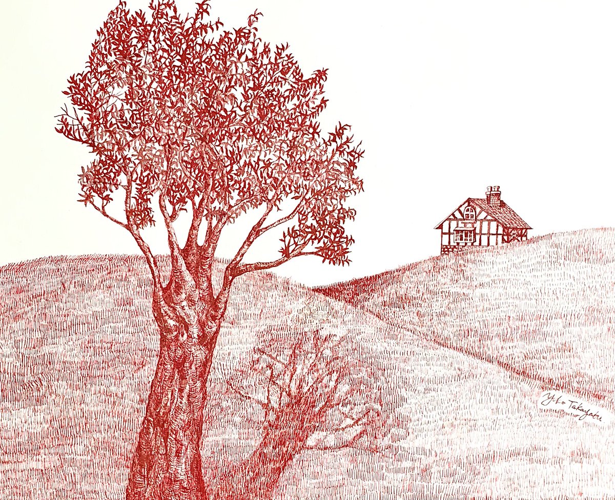 ArtworksYuko's tweet photo. “Afternoon”
Ink on paper 

#afternoon #inkonpaper #drawing #drawingart #inkdrawing #red #landscape #picture #painting #art #fineart #artwork #artist #ペン画 #ドローイング #アート #美術 #芸術 https://t.co/ee94S8t0i4