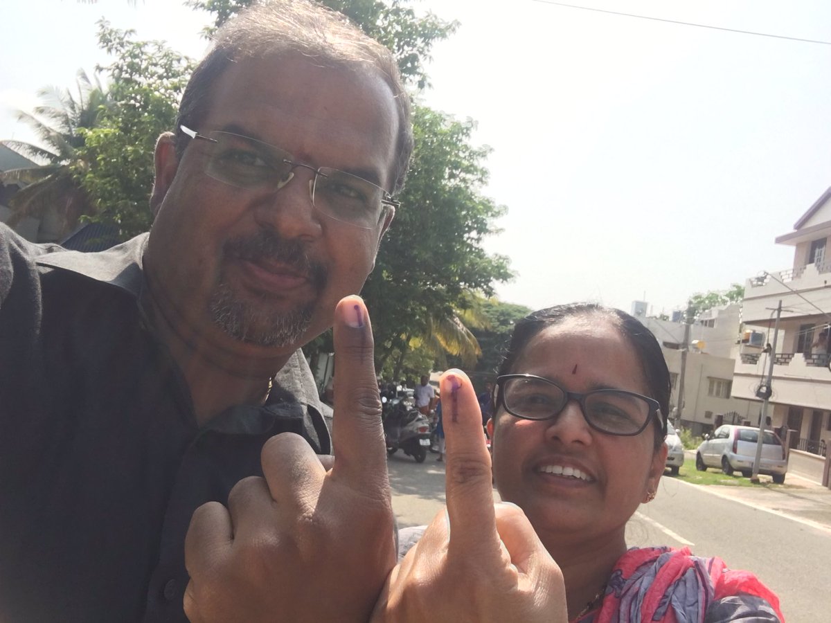 Casted my vote at #mysore ... #BJPYeBharavase