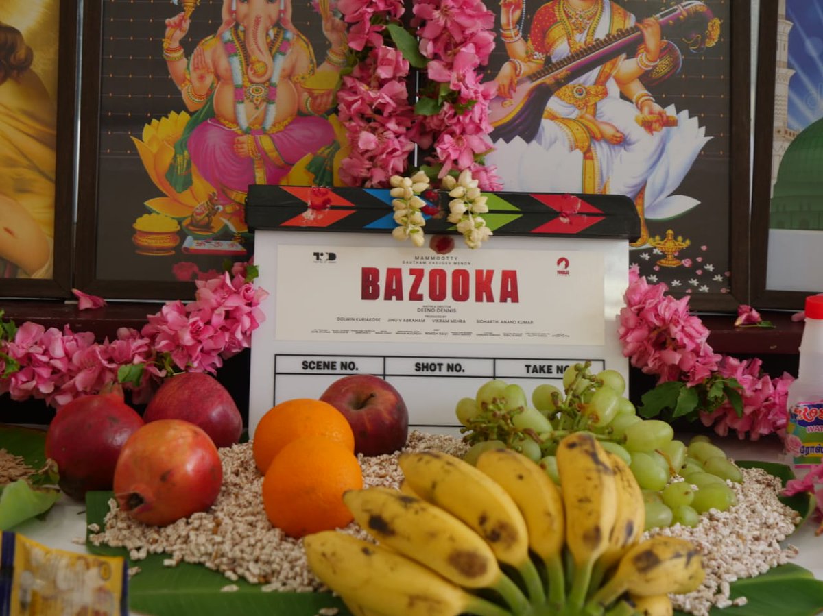 #Mammoitty's #Bazooka commenced shoot today at Cochin 

Directed by : #DeenoDennis 
Cast : @mammukka , @menongautham 
Produced By @saregamaglobal & Theatre of Dreams
DOP : #NimishRavi
Music : #MidhunMukundan

#Mammookka @YoodleeFilms
