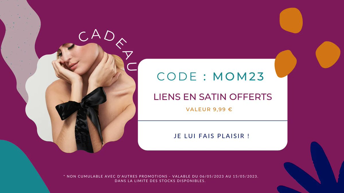C'est bientôt le moment de célèbrer les Sexy Mamas ! 

Pour tout achat de min. 50  €, vous recevez gratuitement une paire de liens en satin   d'une valeur de 9.99€

buff.ly/3VK0f3Q 

CODE MOM23 à introduire dans votre panier d'achat en ligne, ou en boutique 😜