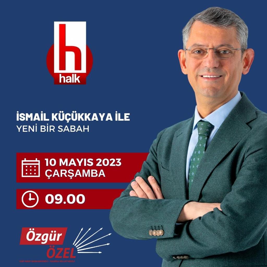 Birazdan saat 09.00'dan itibaren Halk TV'de İsmail Küçükkaya ile Yeni Bir Sabah programının canlı yayın konuğu olarak, soruları yanıtlayacağım.