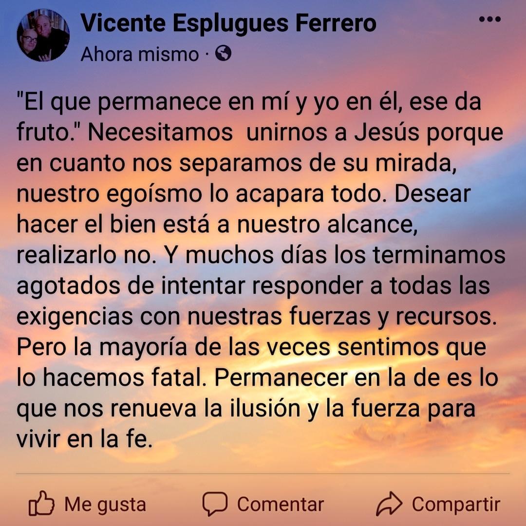 VicenteEsplugue's tweet image. #EvangeliodelDia #permanecer 10/5/2023