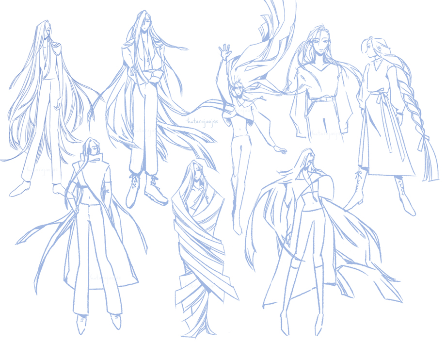 「doodles of my OC over the months」|hotarujaejaeのイラスト