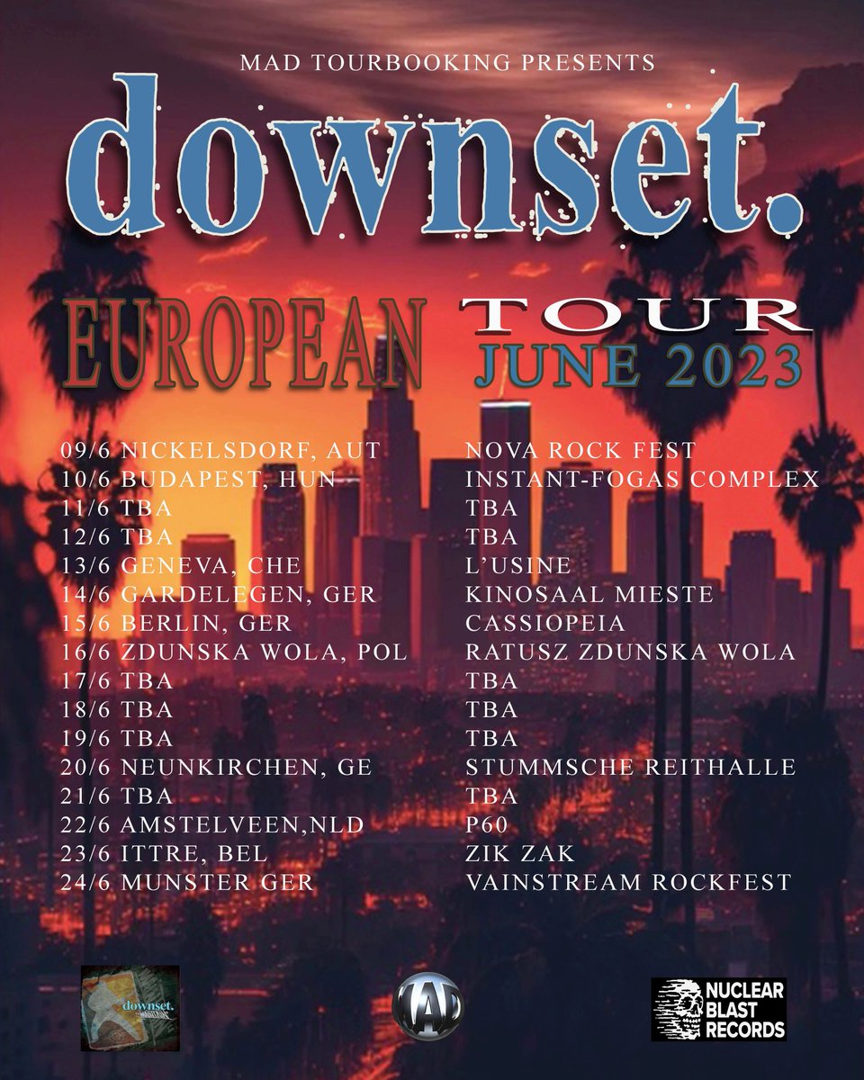 Catch us on tour in Europe this June!
bnds.us/lwca4y

#downset #downsetla