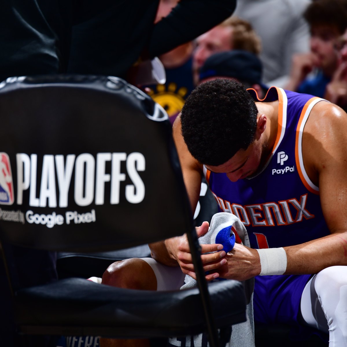 NBAHistory's tweet photo. Devin Booker (359 points, 71 assists) becomes the 2nd player to record 350+ PTS and 70+ AST in his first 10 games of a postseason.

Michael Jordan (2x, 1989 and 1990) is the only other player to clear those benchmarks. https://t.co/UMJw7EmQaU