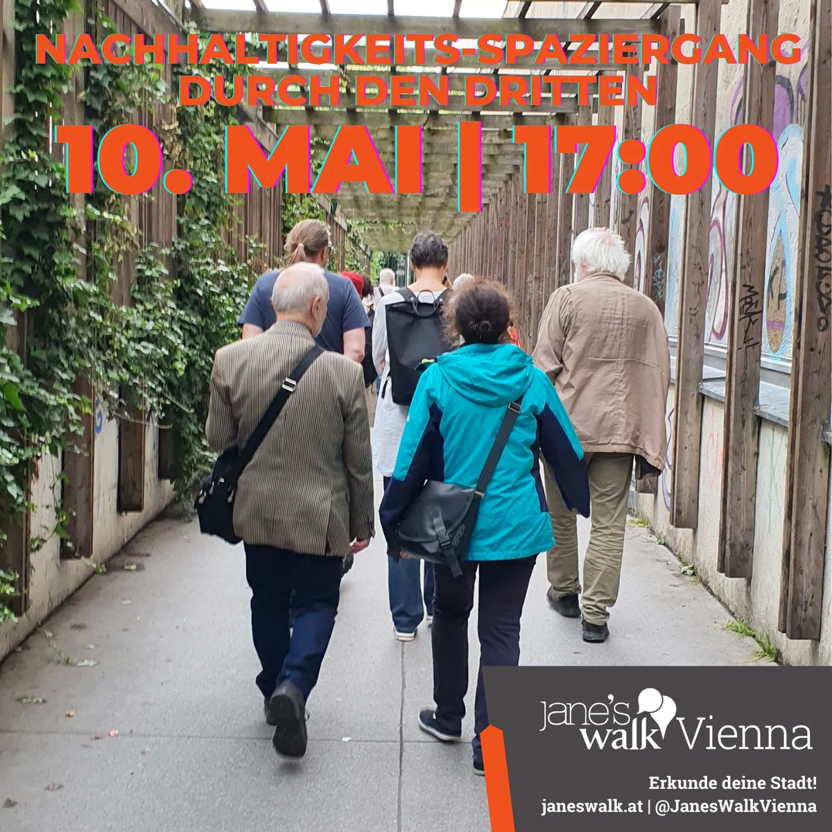 JanesWalkVienna's tweet photo. Spazier heute um 17 Uhr beim Nachhaltigkeitsspaziergang durch den Dritten mit! Walk Infos: https://t.co/vMalBLOMMB #janeswalk #jwv23 https://t.co/ygVuoEoqzX