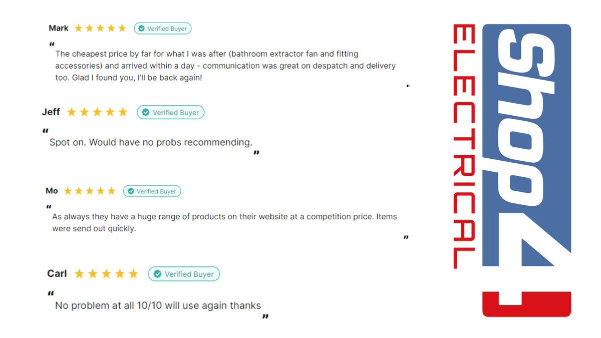 If you're looking for great customer service, excellent prices and speedy delivery, try us here at <a href="/Shop4_Elec/">Shop4 Electrical</a> - we don't have a physical trade counter, so we pass the savings on to you! ££££

#Shop4 #electricalsupplies #electricalcontractor #DIY #electrician #contractor