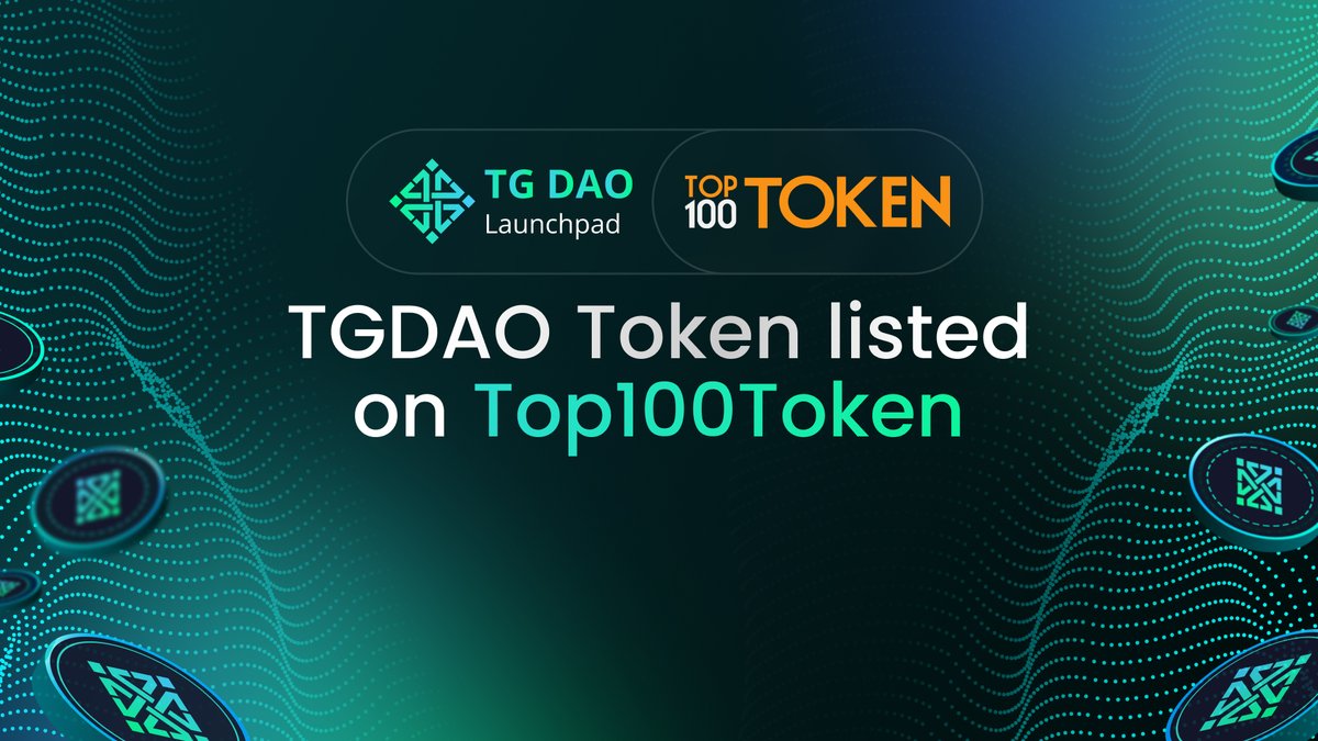 TG DAO 3.0 Launchpad (@tgdaopad) on Twitter photo β
Exciting news for TGDAO token enthusiasts!
πTGDAO is now on <a href="/top100token/">Top100Token</a> β a leading crypto rating platform providing transparent info on cryptocurrencies.
β€οΈHelp increase TGDAO's visibility, vote on Top100Token.com now!
Your vote counts! π top100token.com/address/0x46F2β¦ β
Exciting news for TGDAO token enthusiasts!
πTGDAO is now on <a href="/top100token/">Top100Token</a> β a leading crypto rating platform providing transparent info on cryptocurrencies.
β€οΈHelp increase TGDAO's visibility, vote on Top100Token.com now!
Your vote counts! π top100token.com/address/0x46F2β¦