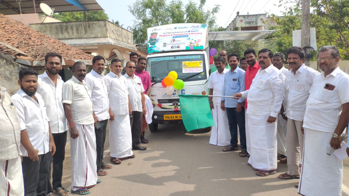 Mayiladuthurai District , Poombuhar MLA Mr. Nivedha M. Murugan flagging off CSC awareness van.<a href="/CSCegov_/">CSCeGov</a> <a href="/ceo_csc/">CEO_CSC e-Governance</a>