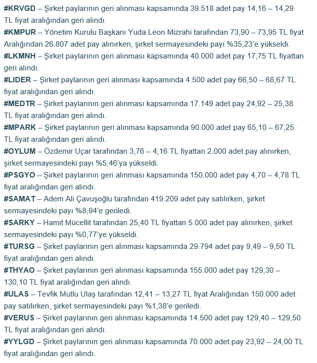 traderiss's tweet photo. PAY ALIM / SATIM #krvgd #kmpur #lkmh #lider #medtr #mpark #oyluum #psgyo #samat #sarky #tursg #tyhoa #ulas #verus #yylgd https://t.co/L9sMA2Wbqq