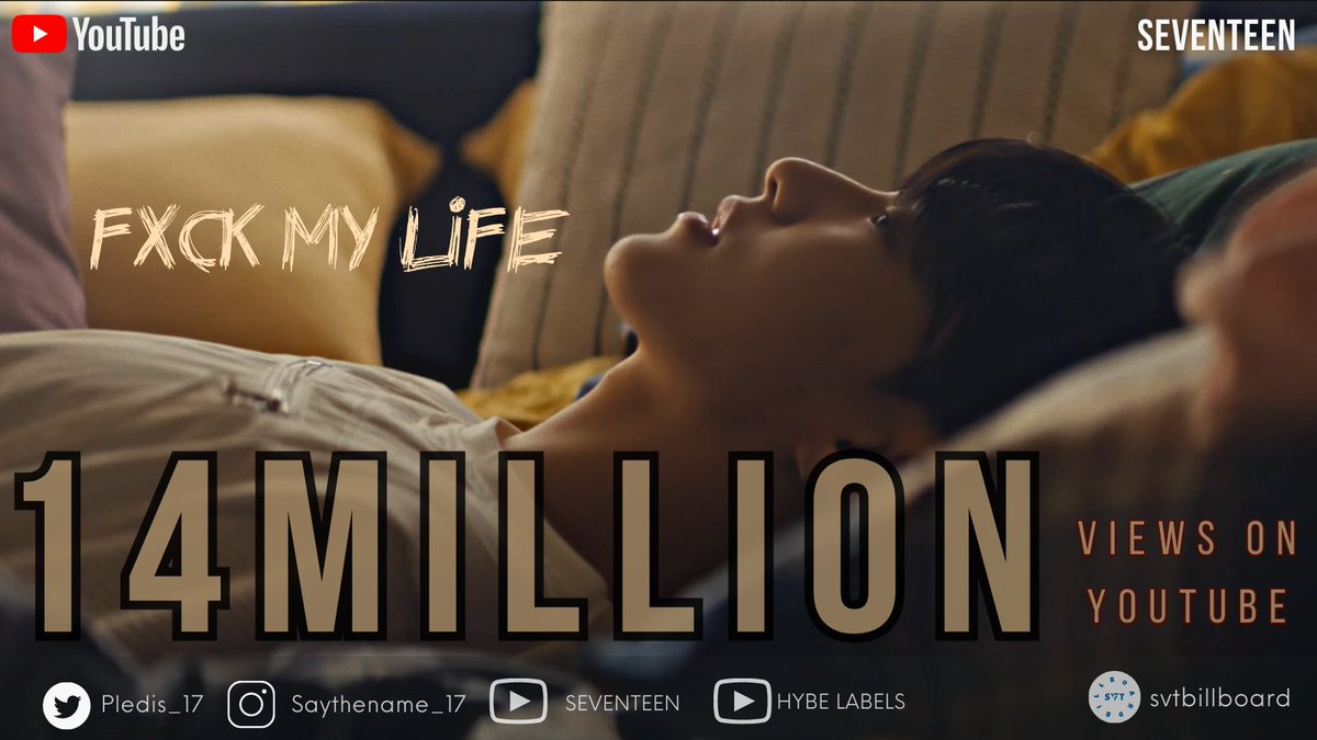 svtbillboard's tweet photo. [#FxckMyLife VIEWS UPDATE]

Current views: 14,103,493 

Fxck My Life is now at 14M views! 🔥 Let's pick up the pace and reach 15M soon!🤩 FIGHTING, Carats 💗💙

🔗: https://t.co/hQhSINVw5D

@pledis_17 #세븐틴 #SEVENTEEN #FML https://t.co/9wSJ9Ij4j7
