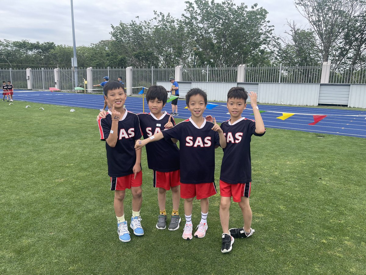 A big thanks to @scooterh99 for organizing SAS’s first track and field meet in YEARS. It was a wonderful day of friendly competition with several schools from all over Shanghai. The icing on the cake was watching my boys CRUSH the final 4x100 relay! 🏆 @SASchina