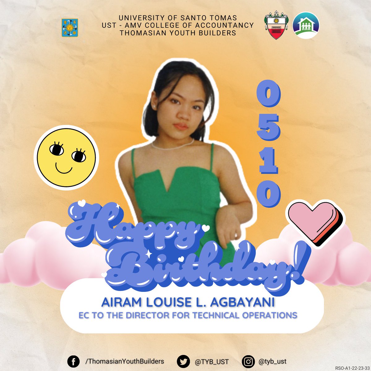 TYB_UST's tweet photo. TYB family is cheering you on every step of the way! 🥳🎂 

Board By: Naiza Gañac
Caption By: Alawi Dimakuta https://t.co/hRIhlbvg7m