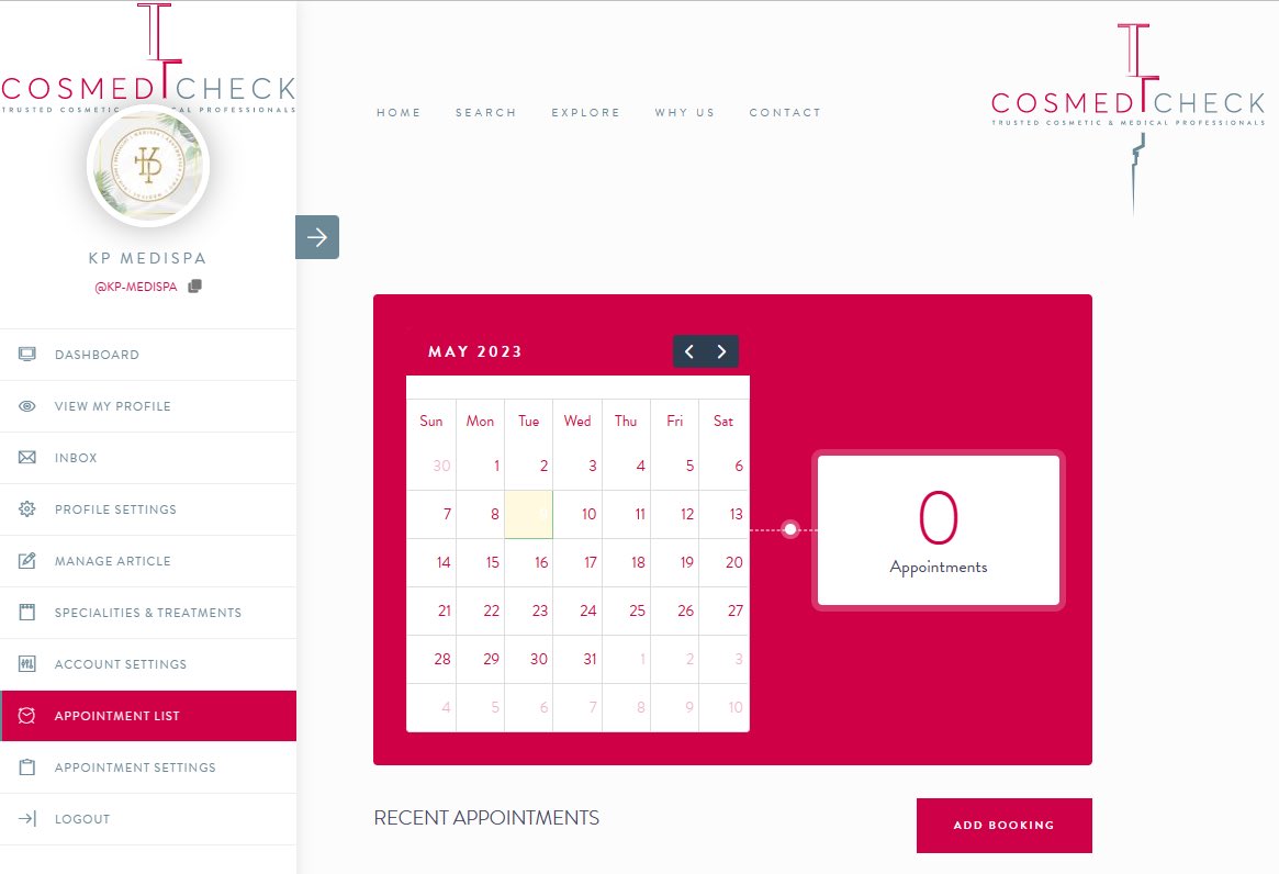 CosmediCheck's tweet image. Why do I need a CosmediCheck business account? 

• Be shown as an approved trusted professional ✅

• Free to sign up ✅

• Have direct contact from potential clients ✅

• Add treatments &amp;amp; procedures for clients to view &amp;amp; book ✅

• Get support &amp;amp; advice from experts ✅