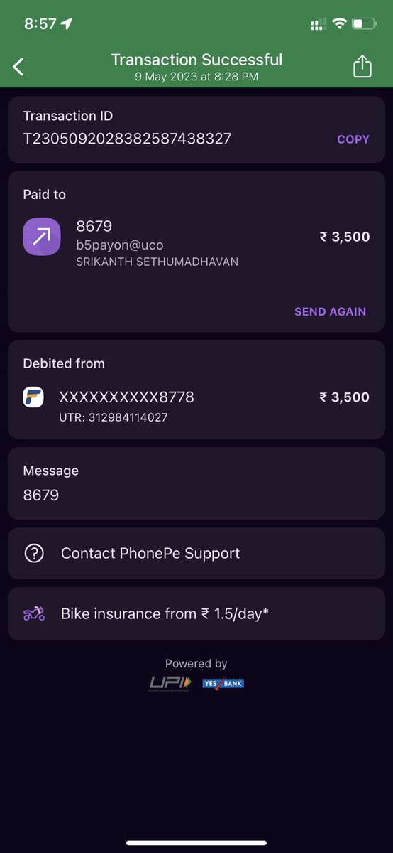 Sysahinruban's tweet photo. @MetaMask My money was debited when I made the purchase but I didn't get crypto back back #metamaskpurchase @MetaMask #oneramp https://t.co/neTRdr9h5m