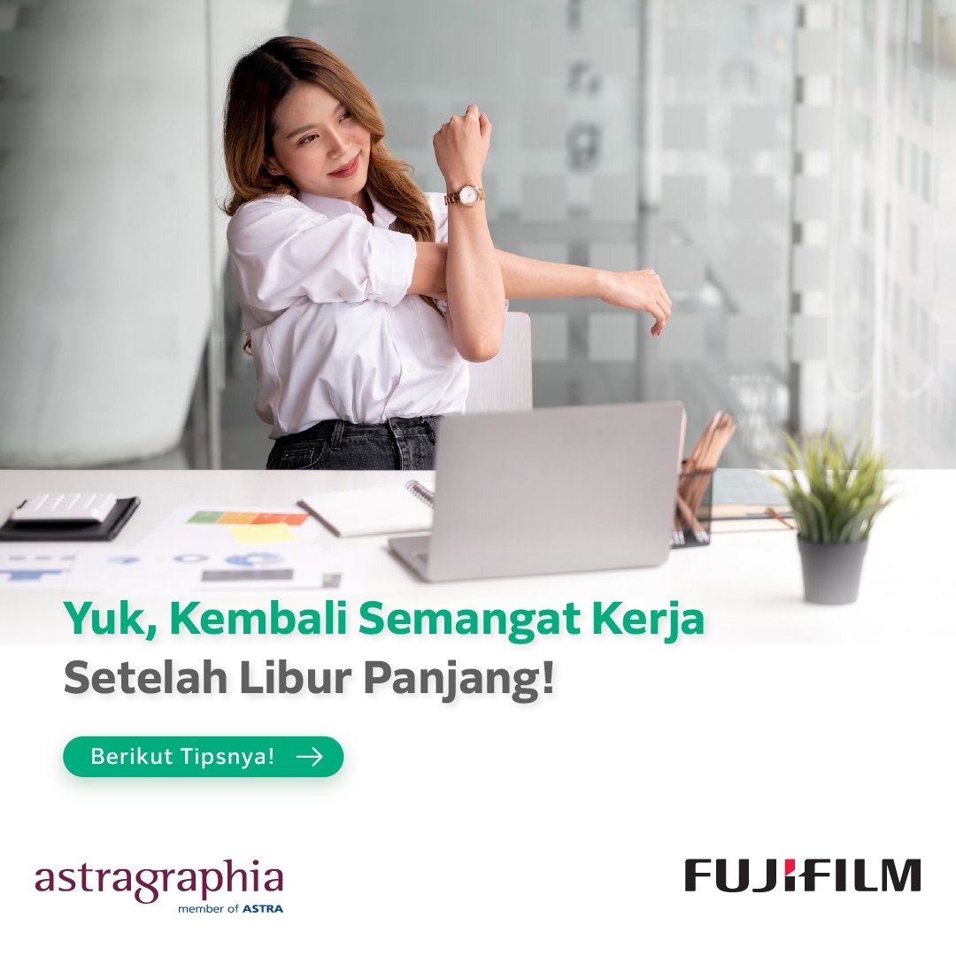 astragraphia_ds's tweet image. Yuk, semangat bekerja kembali! berikut ada 5 tips tetap semangat bekerja dari kami yang dapat membangkitkan semangat Anda.
#Astragraphia #DocumentSolution #Tips #Liburpanjang