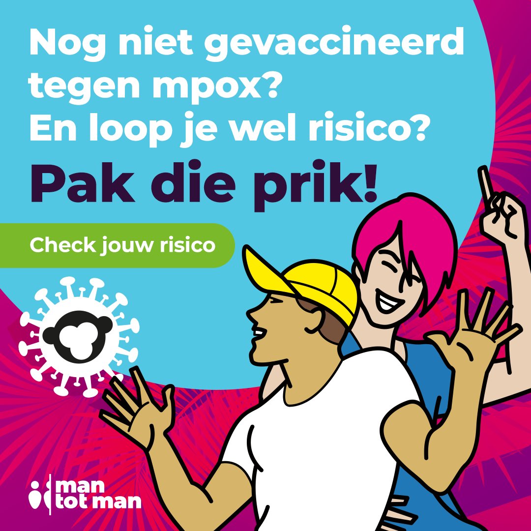 CSGA020's tweet image. Vanaf deze week vaccineren we weer tegen mpox. Mensen met een verhoogd risico op mpox kunnen een afspraak maken voor deze vaccinatie. Kijk voor meer info op: ggd.amsterdam.nl/infectieziekte…
#mpox #csga020 #vaccinatie #gay #bi #transgender