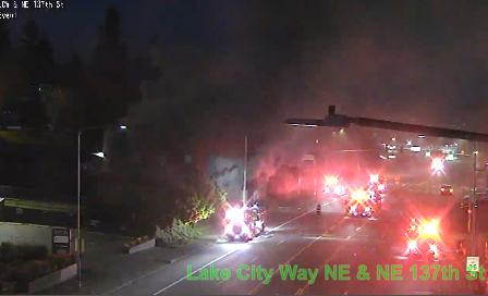 SDOTtraffic's tweet image. .@SeattleFire activity on Lake City Way NE blocking all NB and SB lanes between NE 137th St to NE 135th St. Use alternate routes.