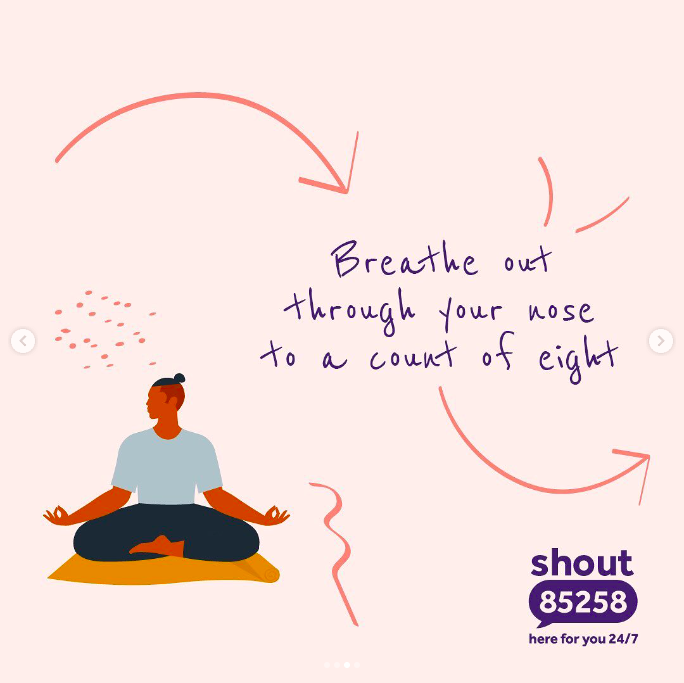 MHI_Charity's tweet photo. We know it can be overwhelming when you're studying for exams.

Breathing exercises can help focus your thoughts if you're feeling stressed or anxious. One of our favourites is the 4-7-8 technique. Save it for whenever you need or visit https://t.co/EubrQesWc6 for more support 💜 https://t.co/rXBl0nfgE4