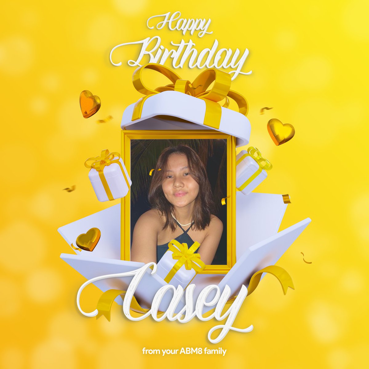 ABM8_23's tweet photo. Before this day ends, let's all greet Casey, a happy 18th birthday! 🥳 

Welcome to legality, Casey! 🤍 12ABM08 wishes you a wonderful future ahead and a memorable summer vacation to come. 🎉 

#CaseyAt18  
#CaSEYouAround 
#12ABM8Uwrapped https://t.co/UrKPI4f5sR