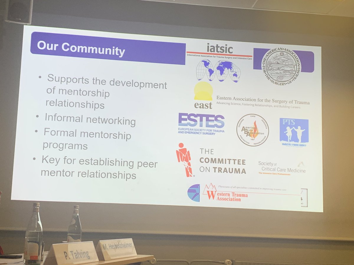 Highlights of #ECTES2023 
@bulgercot 
Mentors advise, guide
Sponsors nominate and promote to others
Coaches support for achieving specific goals

Two-way street- relationships should be honest and confidential

#SoMe4Surgery #SoMe4Trauma 
@estesonline