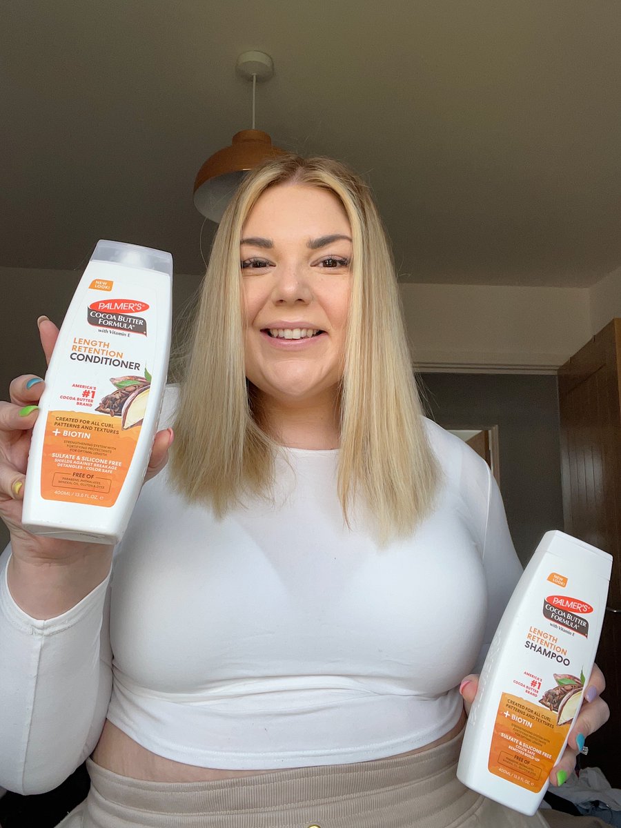 PalmersUK's tweet photo. "AD: I don’t know about you, but so many things can impact my hair. So, the @Palmeruk #CocoaButter Formula #LengthRetention range has been a new found love of mine.
The entire range is currently on sale now at @superdrug for under £20!
#biotin #haircare" - @hollieplus https://t.co/EnzjPKgdrl