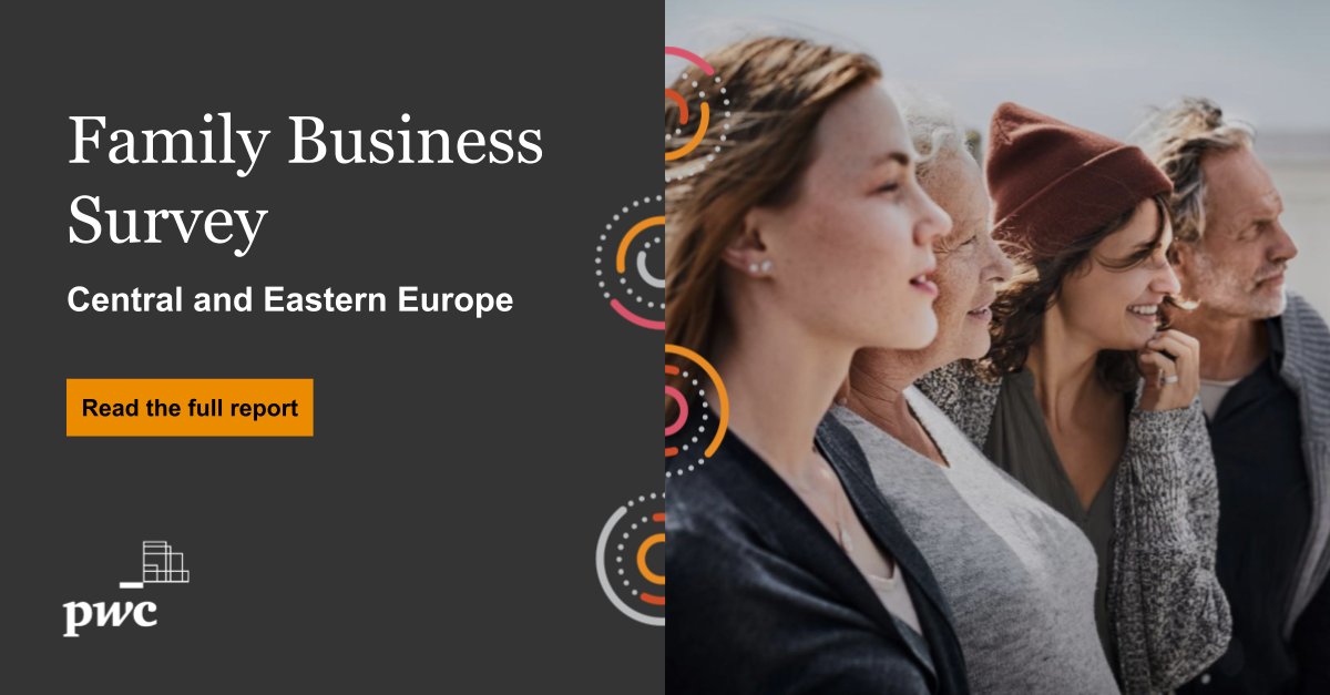 Today we’re releasing the CEE edition of PwC’s Family Business Survey. The results show that family firms in CEE need to take decisive actions in many dimensions: digitalisation, ESG, building trust with key stakeholders, succession planning. Learn more: pwc.to/42pNL3I