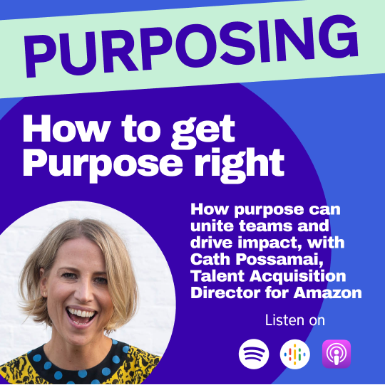 In our latest podcast episode, Given CEO #BeckyWillan speaks with #CathPossamai, Talent Acquisition Director for Amazon in EMEA, about the power of a shared purpose. 🎙 Follow #Purposing on #ApplePodcasts and learn how to build a purpose-driven business. Link in the comments!