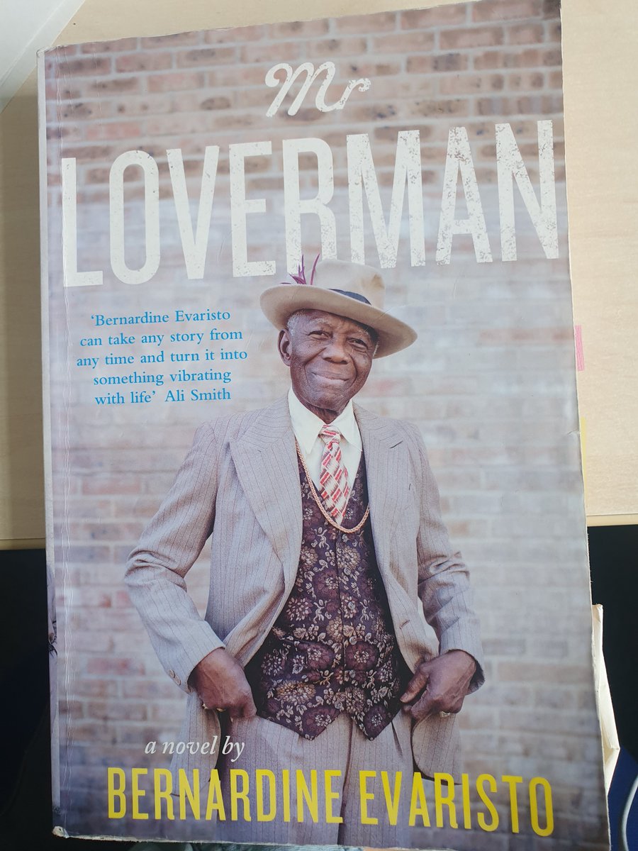 This. Re-reading #BernardineEvaristo's #MrLoverman for #teaching. I've published on it, so know it pretty well, and yet, nevertheless, it is again so enchanting and I see new things I had not spotted before. Just wonderful, wonderful work. @PenguinBooks